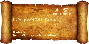 Légrádi Buda névjegykártya